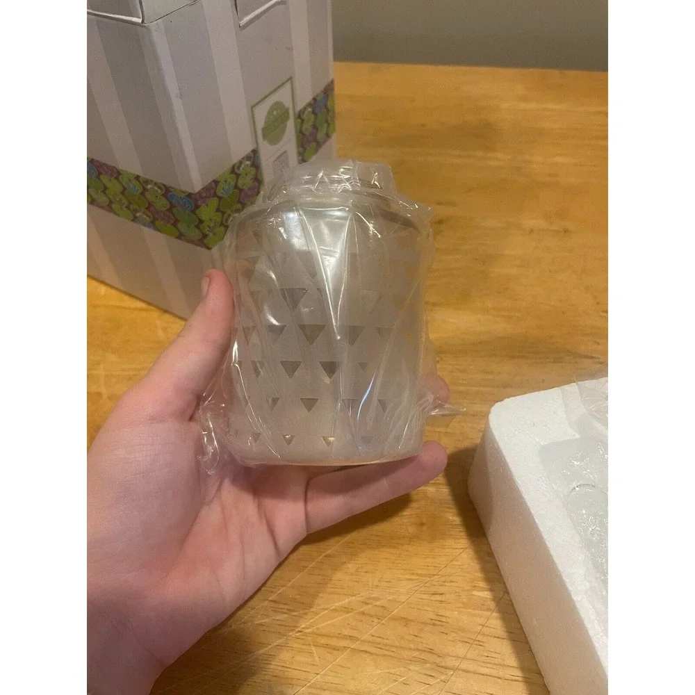 Scentsy‎ GEO PLUG IN Glass Wall Wax Warmer Mini Night Lite Discontinued NIB